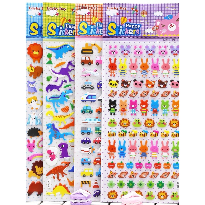 3D Bubble Cartoon Cute Stickerfor kids