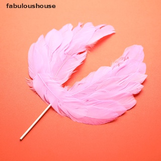 [fabuloushouse] ใหม่ ท็อปเปอร์ รูปปีกนางฟ้า ขนนก สําหรับตกแต่งเค้ก เบบี้ชาวเวอร์ ปาร์ตี้วันเกิดเด็ก 1 ชิ้น