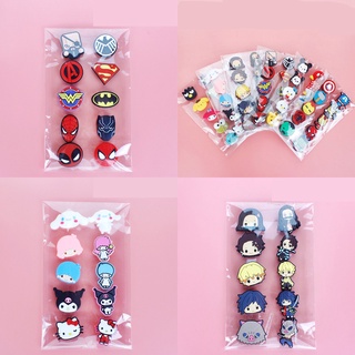 10 ชิ้น น่ารัก ชุด Demon Slayer Jibbitz Avengers Thor Shoe Charms Iron Man Jibits Croc Charm Pin Batman Marvel Jibitz Crocks สําหรับผู้ชาย อุปกรณ์เสริมตกแต่งรองเท้า