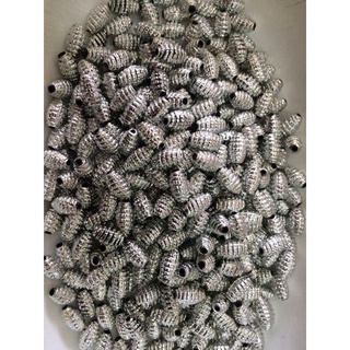 ลูกปัดมุกแฟนซีสีทองขนาด6*10มิลเกรดเอ สีสวย(หนัก40กรัม)