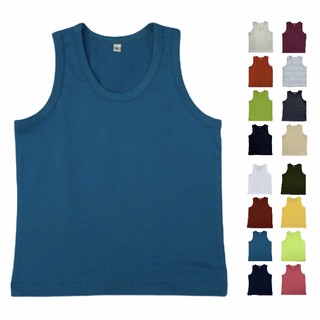 เสื้อกล้ามเด็ก 16 สี 3ไซส์ เด็กชายหรือหญิง   ผ้าคอตตอนสีพื้น Tank Tops for Kids