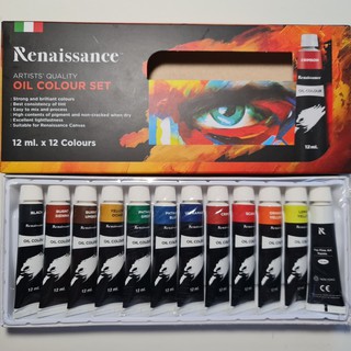 Renaissance Oil Colour Set 12x12ml   เรนาซองค์ ชุดสีน้ำมัน  1 ชุด