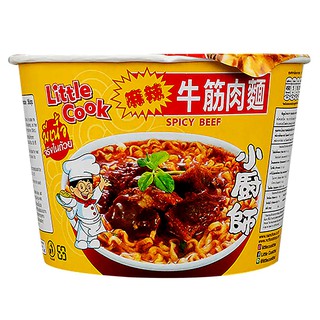 บะหมี่กึ่งสำเร็จรูป รสเนื้อเผ็ดจัด Little cook Big Bowl 150g