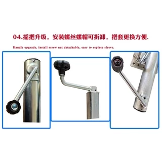 doti ล้อหน้าเทรลเลอร์ ขนาด 1500ปอนด์ แบบล้อคู่ DUAL WHEEL TRAILER JACK 1500 LBS อุปกรณ์เสริมขาตั้ง