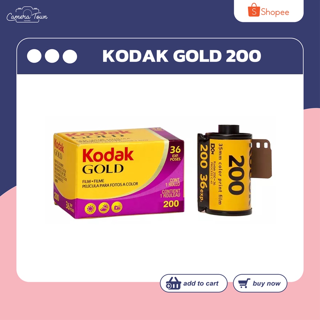 Kodak Gold 200 ASA 35mm – 3 Rullini Da 36 Pose, Pellicola Negativa A Colori, Qualità Affidabile