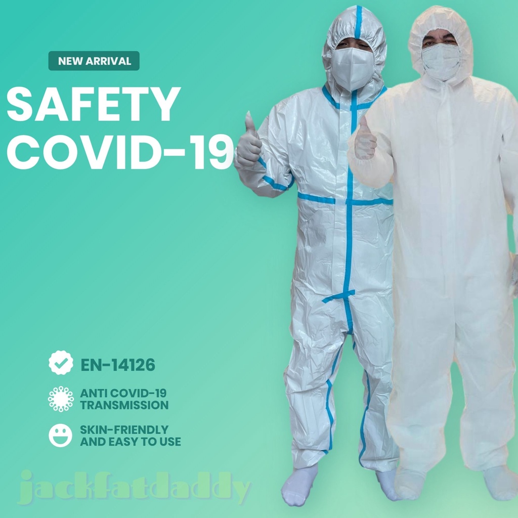 🔥ส่งด่วน🔥 ชุด PPE มาตรฐานใช้ในโรงพยาบาลป้องกันเชื้อโรคและละอองต่างๆได้ดี