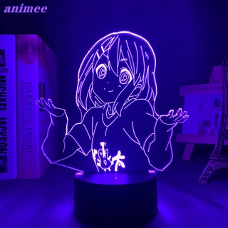 โคมไฟตั้งโต๊ะ Led อะคริลิค ลายการ์ตูนอนิเมะ K ON Yui Hirasawa 3d สําหรับตกแต่งห้องนอน ของขวัญวันเกิด