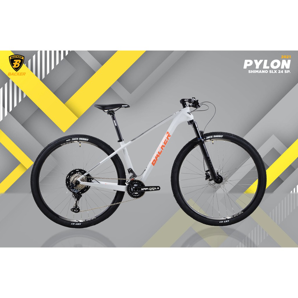 จักรยานเสือภูเขา BACK PYLON เฟรมคาร์บอน เกียร์ SHIMANO SLX 2*12 speed โช๊คลม ล้อ 29, 2021