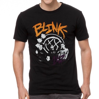 [S-5XL]『พร้อมส่ง ตลอดปี』blink 182 เสื้อยืดแขนสั้น ผ้าฝ้าย พิมพ์ลาย Tom Delonge Mark Hoppus Travis Barker สําหรับผู้ชาย