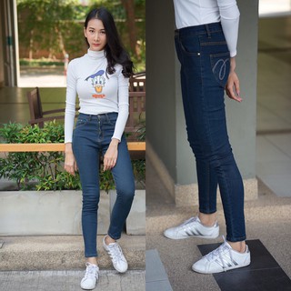 Cc jeans กางเกงยีนส์ผู้หญิง 2020 110 [S-5XL] กางเกงยีนส์ผู้หญิง ขายาว เอวสูงสีเข้ม