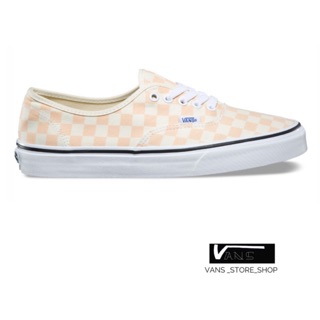 VANS AUTHENTIC CHECKERBOARD APRICOT ICE CLASSIC WHITE SNEAKERS สินค้ามีประกันแท้