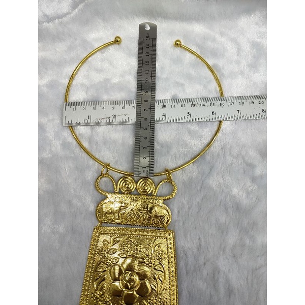 กรองคอ สร้อยคอ โบราณเครื่องประดับชุดไทย งานโลหะทอง เงินรมดำ - รูปที่ 5