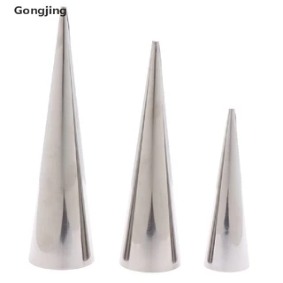 [Gong]12 ชิ้น กรวยหลอดครัวซองต์ กรวยแตรเกลียวเหล็กม้วนครีมขนมปังแม่พิมพ์