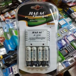 ชุดชาร์จถ่าน 2a 3a 9v พร้อมถ่าน AA 2700mah 4ก้อน