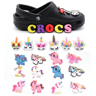 ใหม่ จี้การ์ตูนยูนิคอร์นน่ารัก กราฟฟิติ ซีรีส์ Crocs Jibbitz เครื่องประดับ สําหรับตกแต่งรองเท้า Crocs รองเท้าแตะ หัวเข็มขัด รองเท้า DIY