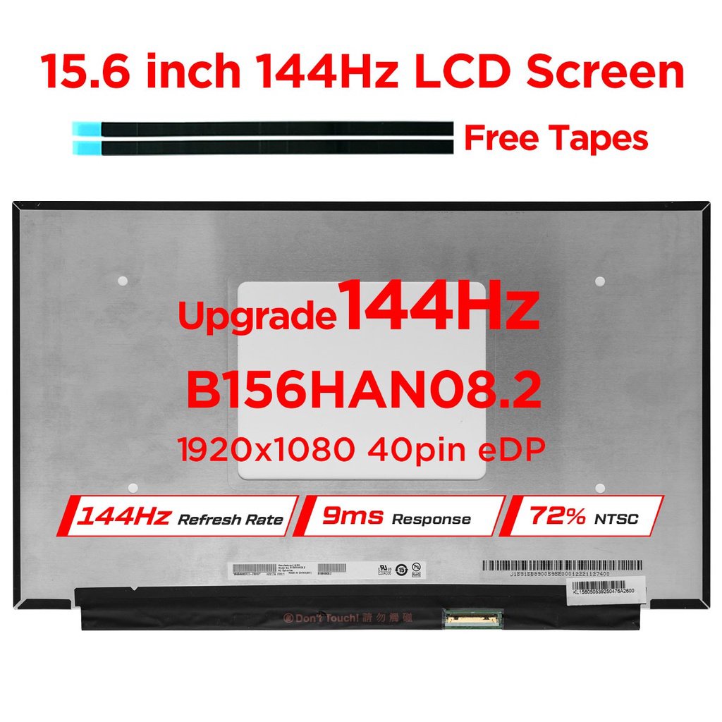 15.6 "IPS 144Hzแล็ปท็อปหน้าจอLCD B156HAN08.2 fit B156HAN08.0 NV156FHM-N4K NV156FHM-N4G NV156FHM-N4Nอ