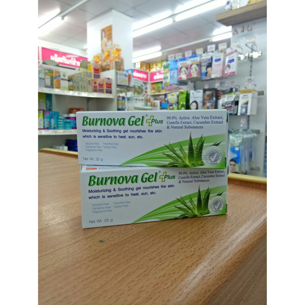 {ส่วนลด 80 ฿ " ใส่โค๊ด NEWWWPH0000"}- Burnova Gel - Burnova Gel Plus 25 g.- เจลว่านหางจระเข้ - Vitara