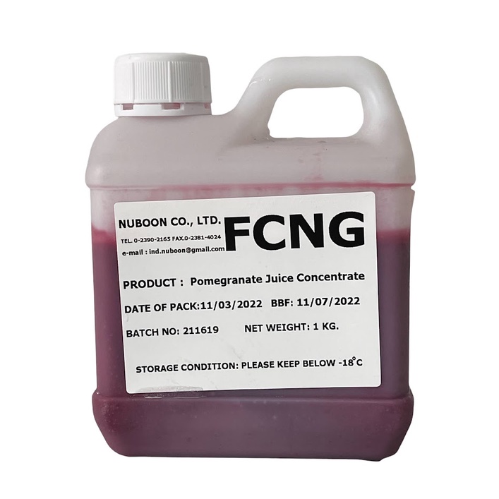 Nuboon น้ำทับทิมเข้มข้นแท้จากธรรมชาติ ไม่มีสารปรุงแต่ง แพค 1 กก. (FCNG)