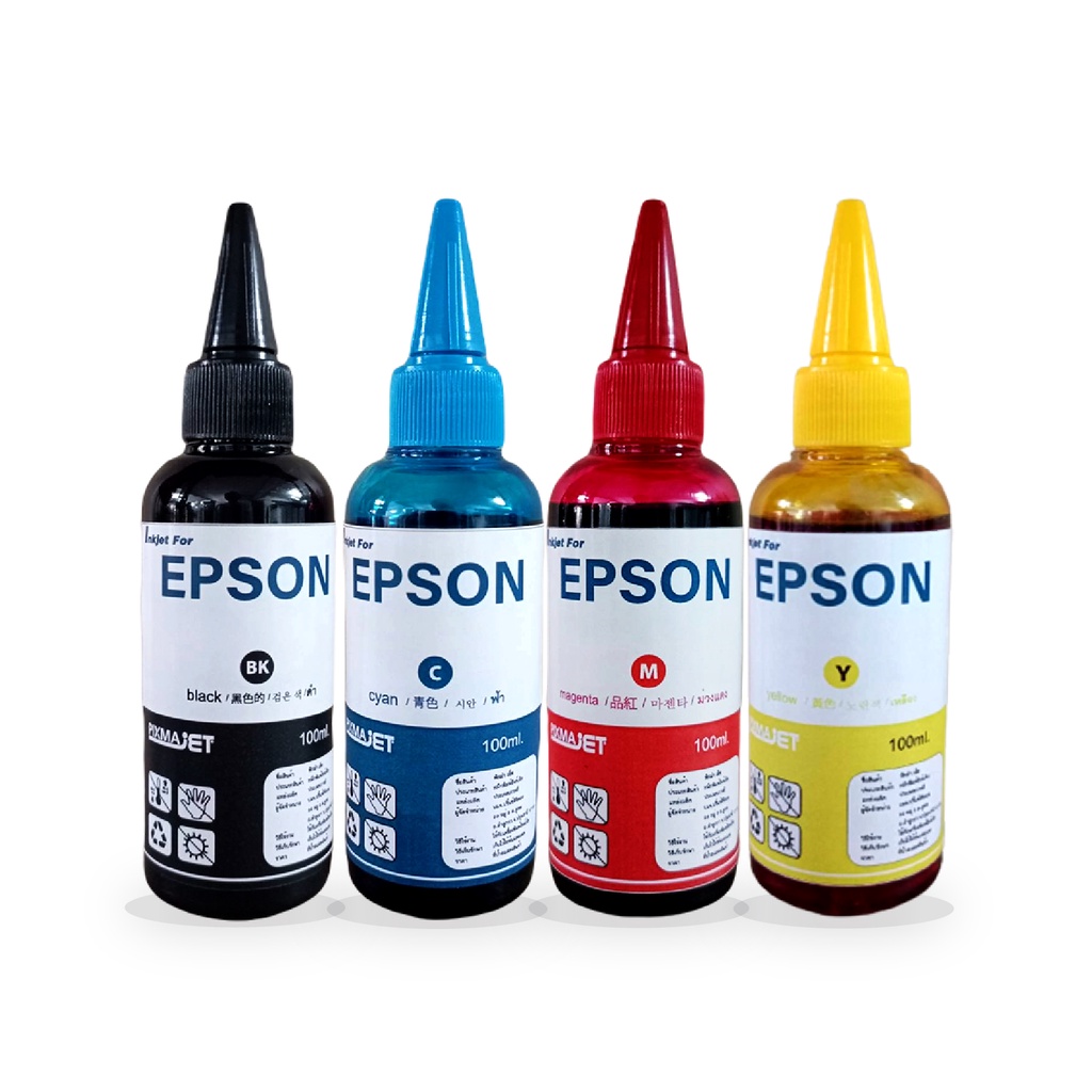 หมึกเติมเทียบเท่า Pixmajet สำหรับเครื่องพิมพ์อิงค์เจ็ท Refill Inkjet for Epson All Series ขนาด 300 ML