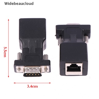 Widebeaucloud อะแดปเตอร์แปลง DB9 RS232 ตัวผู้ เป็น RJ45 COM เป็น LAN อีเธอร์เน็ต