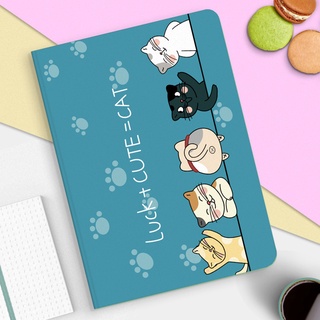 เคสแท็บเล็ต หนัง pu นิ่ม ลายแมวน่ารัก พร้อมขาตั้ง สําหรับ Lenovo M10 plus X606f 10.3 นิ้ว M10 plus 10.3 TB-X606 X606