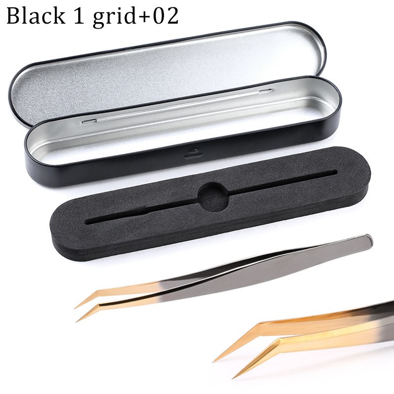 แหนบสเตนเลส 3D สีดํา ทอง สําหรับต่อขนตา แต่งหน้า - รูปที่ 7