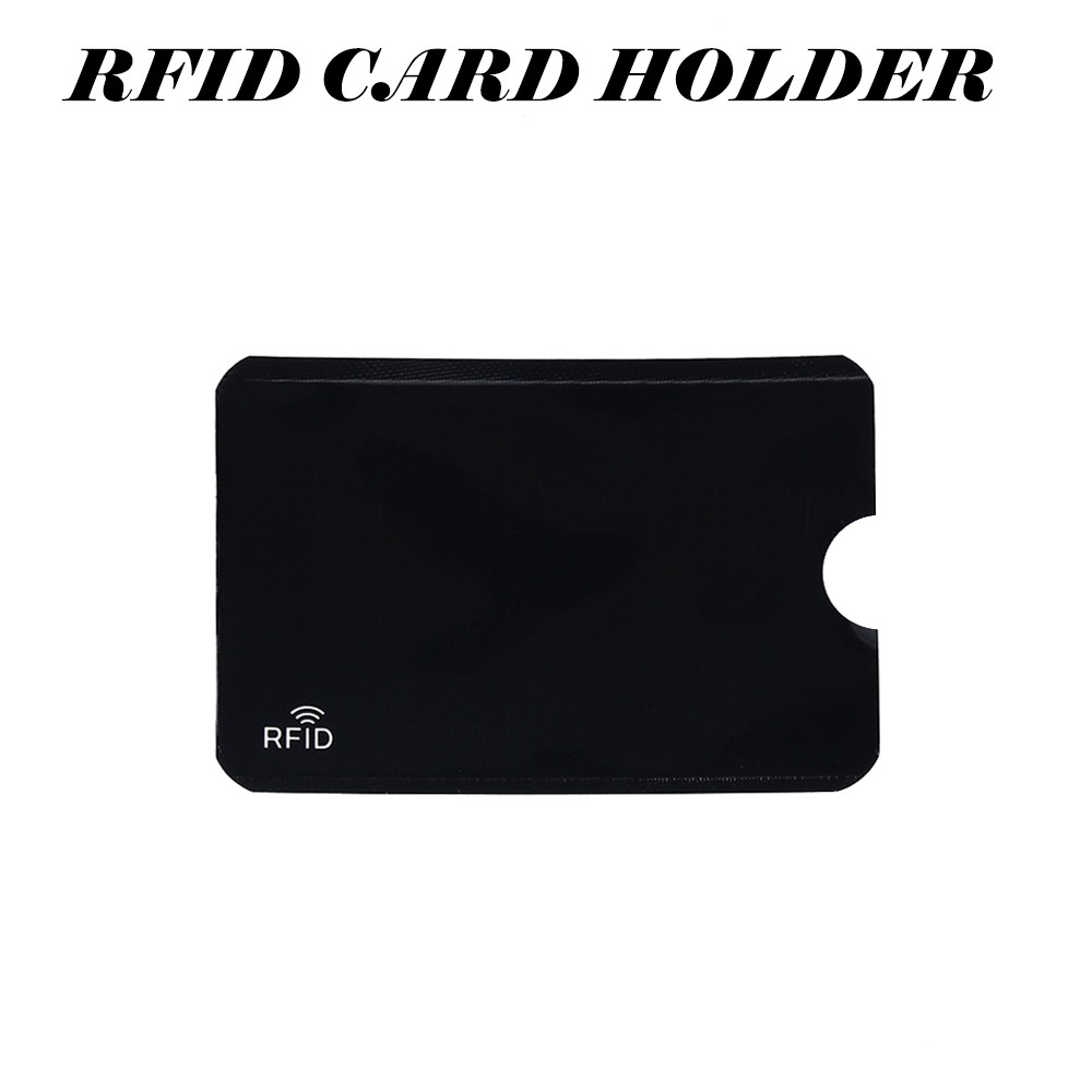 RFID Card Holder บัตรเครดิต ID Case RFID Protect Card Holder สีดํา