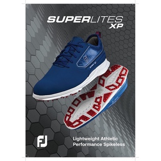 รองเท้ากอล์ฟหน้ากว้าง FootJoy Extra Wide SuperLites XP Golf Shoes 2022 - Navy/Red 58090