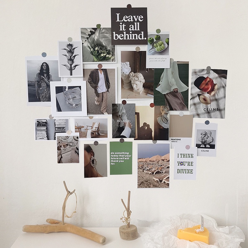 6ชิ้น Ins โปสการ์ด Diy สําหรับติดตกแต่งผนังบ้านพร็อพถ่ายภาพ