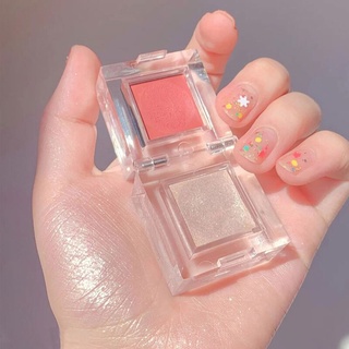 บลัชออนชิมเมอร์ เนื้อแมตต์ 4 สี / ไฮไลท์ตัวเครื่องสองสี / บลัชออนเม็ดสีแร่ธาตุ สําหรับใบหน้า / บรอนเซอร์แต่งหน้า: 01