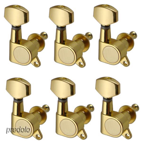 HOTGolden Guitar Machine Head Tuning Peg Tuner สําหรับกีตาร์ไฟฟ้าอะคูสติก 6R