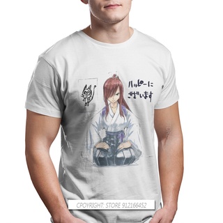 เสื้อยืดผ้าฝ้าย เสื้อยืด ขนาดใหญ่ พิมพ์ลายการ์ตูนอนิเมะ Fairy Tail Dragneel Lucy Erza Scarlet แฟชั่นฤดูร้อน สไตล์ฮิปฮอป