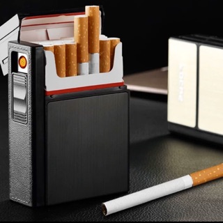 แหล่งขายและราคากล่องเก็บบุหรี่ พร้อมไแช็คUSB ใส่บุหรี่ ได้(20มวน ) รุ่น035Cอาจถูกใจคุณ