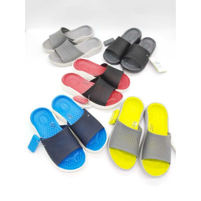 [GRANDGLORIOUS] Crocs Literide Slide Sandals Slip On รองเท้าแตะลําลองสําหรับผู้ชายและผู้หญิง