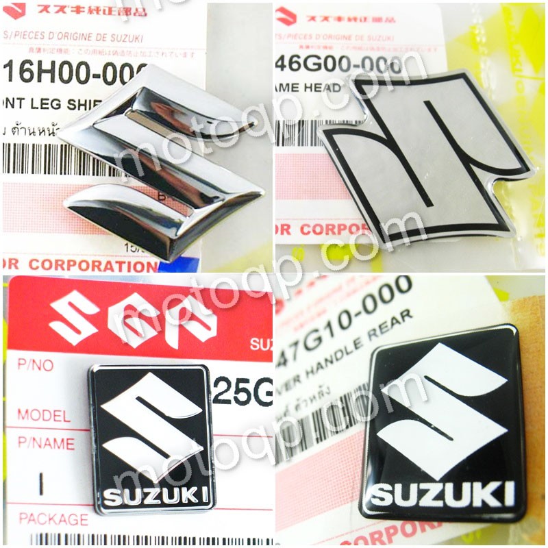 【 แท้ 】 ซูซูกิ สติกเกอร์ โลโก้ S ตัวเล็ก SUZUKI หน้ากาก บังลมหน้า ไมล์ คอแฮนด์ หน้ากาก แต่ง Step Hayate Shogun ฮายาเต้ม
