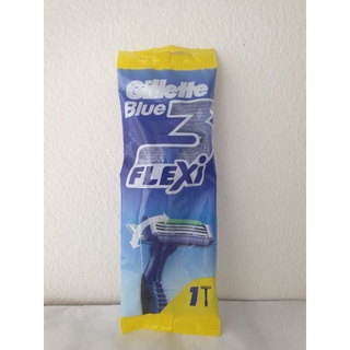 📢 Gillette Blue3 Flexi ยิลเลตต์ ใบมีดโกน 3 ชั้นพร้อมด้าม ซองละ 1 ชิ้น