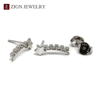 Zign Jewelryต่างหูเงินแท้925 รุ่นดาวหาง E0001