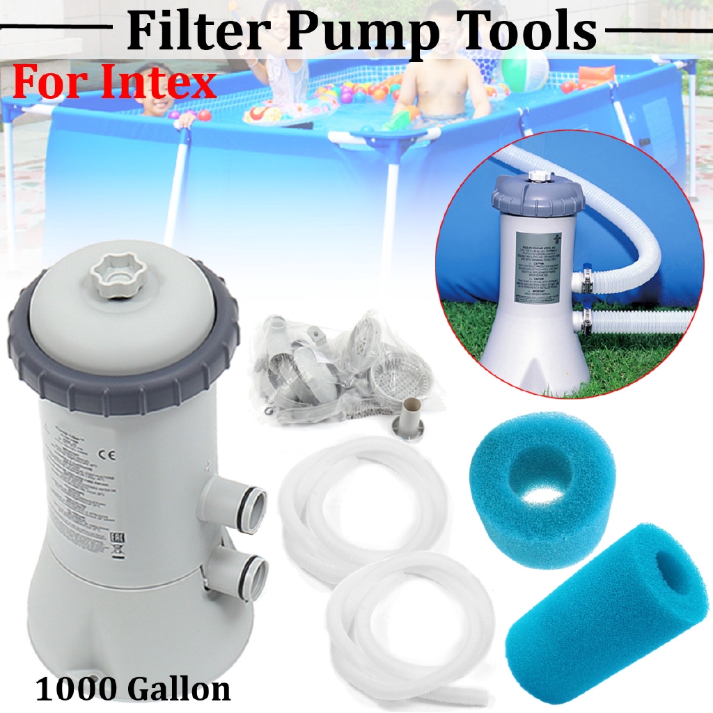 Yoruii Swimming Pool Filter Pump for Above Ground Pools PureZoneA Household Inflatable Pool Filter Pump System Kit 300 Gallon Cartridge Pool Pool Filters Pump Electric Water Pump for Pools 