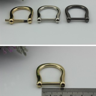 ❤❤1.8cm Screw Dee D Ring Buckle Clasp DIY Leather Handbag Strap Belt Luggage