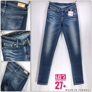 J#53&gt;&gt;กางเกงยีนส์ผู้หญิง LEVI’S Demi Curve เอว 26-27 นิ้ว