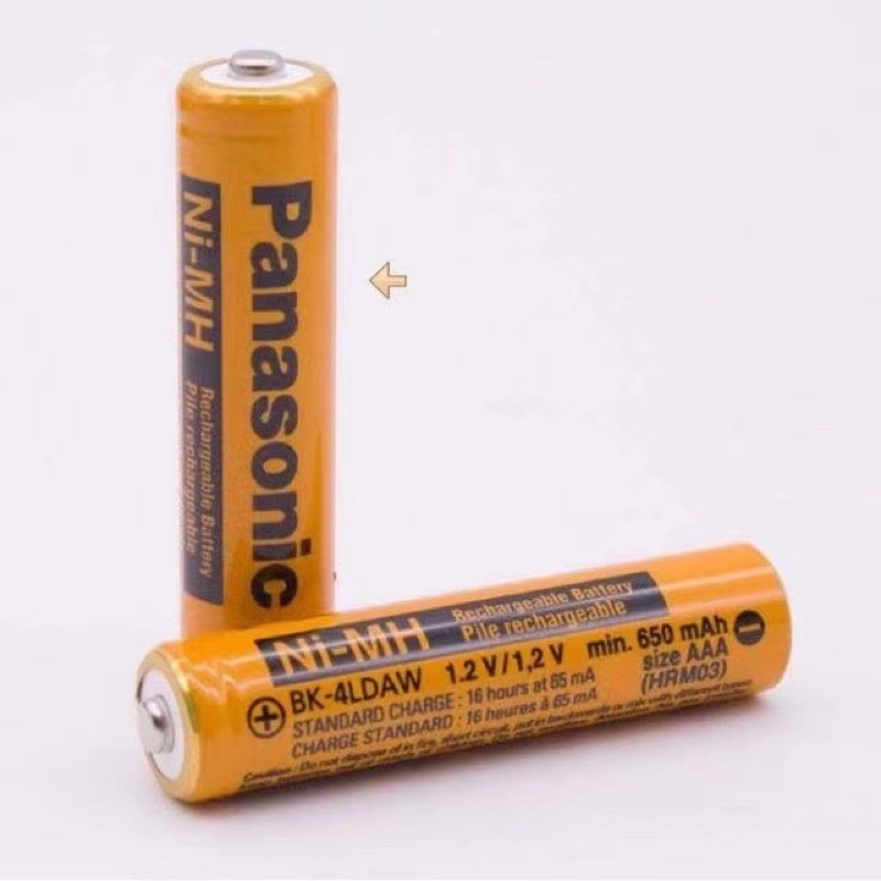  aaa panasonic 650 mah ni mh 2 