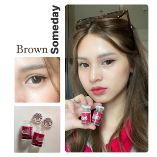 คอนแทคเลนส์ยี่ห้อ Lovely รุ่น Someday Brown (ลายเดียวกันกับรุ่น Dreamy )