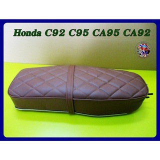 Honda C92 C95 CA95​ CA92​ Double Seat Brown Diamond Cut stitch Style Seat