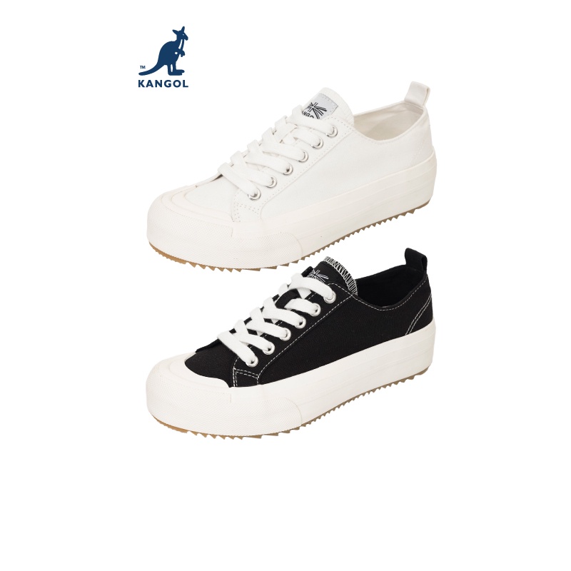 KANGOL Sneakers unisex ขาวดำมีในสต็อก รองเท้าผ้าใบ รุ่น Velcro เวลโก้ ...