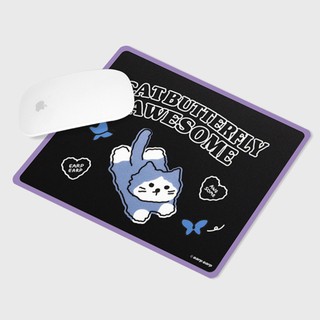 [earpearp] AWESOME CAT-BLACK (mouse pad) แผ่นรองเมาส์ แท้100%