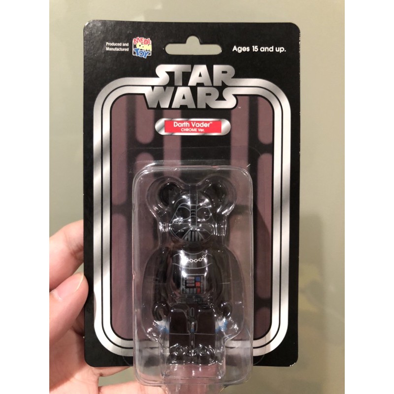 ของแท้💯 Be@rbrick Star Wars Darth Vader Chrome Ver.100%