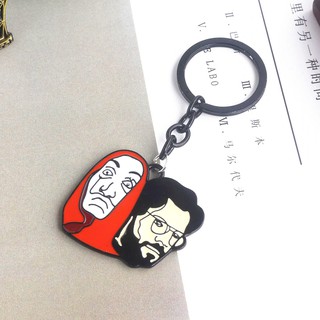 Suspense TV La Casa De Papel Money Heist keychain enamel keyring Spanish drama Pendant fashion Jewelry