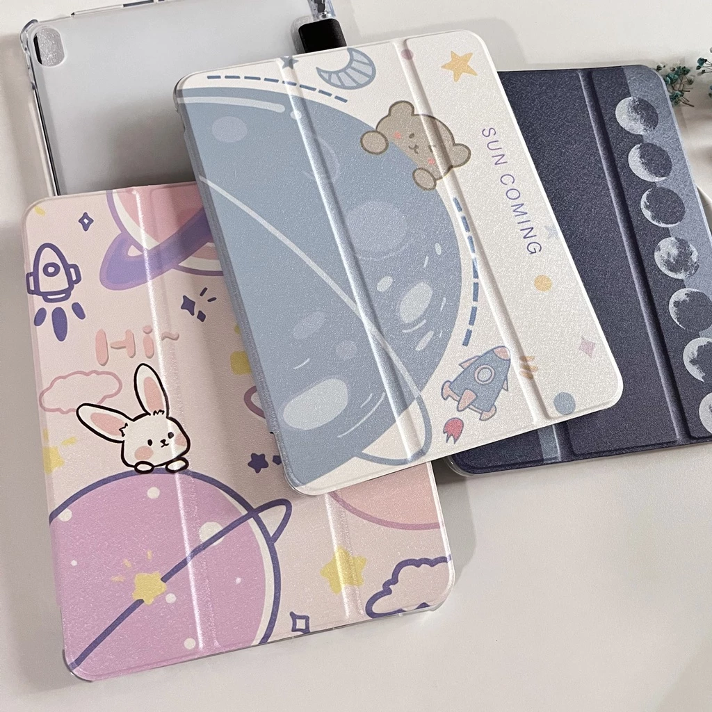 เคสไอเเพด ที่มีช่องเสียบปากกา ฝาหลังแบบใส For pad 9.7 gen5/6 gen7/8/9 Air1/2 Air4/Air5 Gen10/11 A16 pro11 Pro13 Air6/7