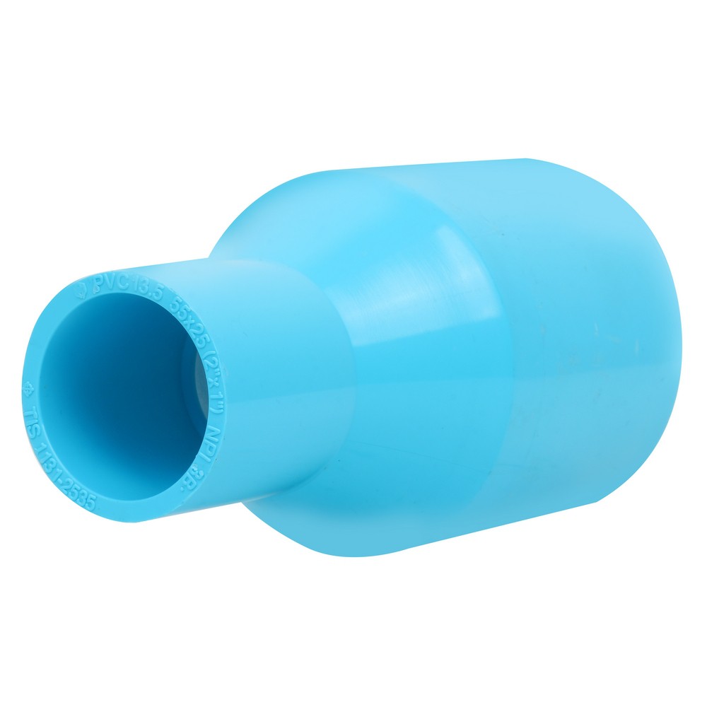 ท่อประปา ข้อต่อ ท่อน้ำ ท่อPVC ข้อต่อตรงลด-หนา SCG 2"x1" สีฟ้า REDUCING SOCKET PVC SCG 2"x1" LIGHT BLUE