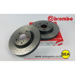 จานเบรกหน้า  BREMBO  รุ่น  XTRA สำหรับ TOYOTA CAMRY ACV 40/50   ปี 06 -&gt;  (1เซต2ชิ้น)